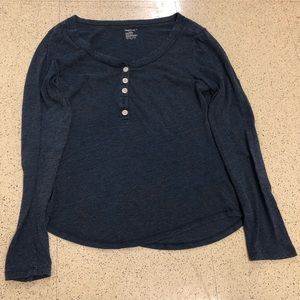 Gap navy blue long-sleeve pajama top